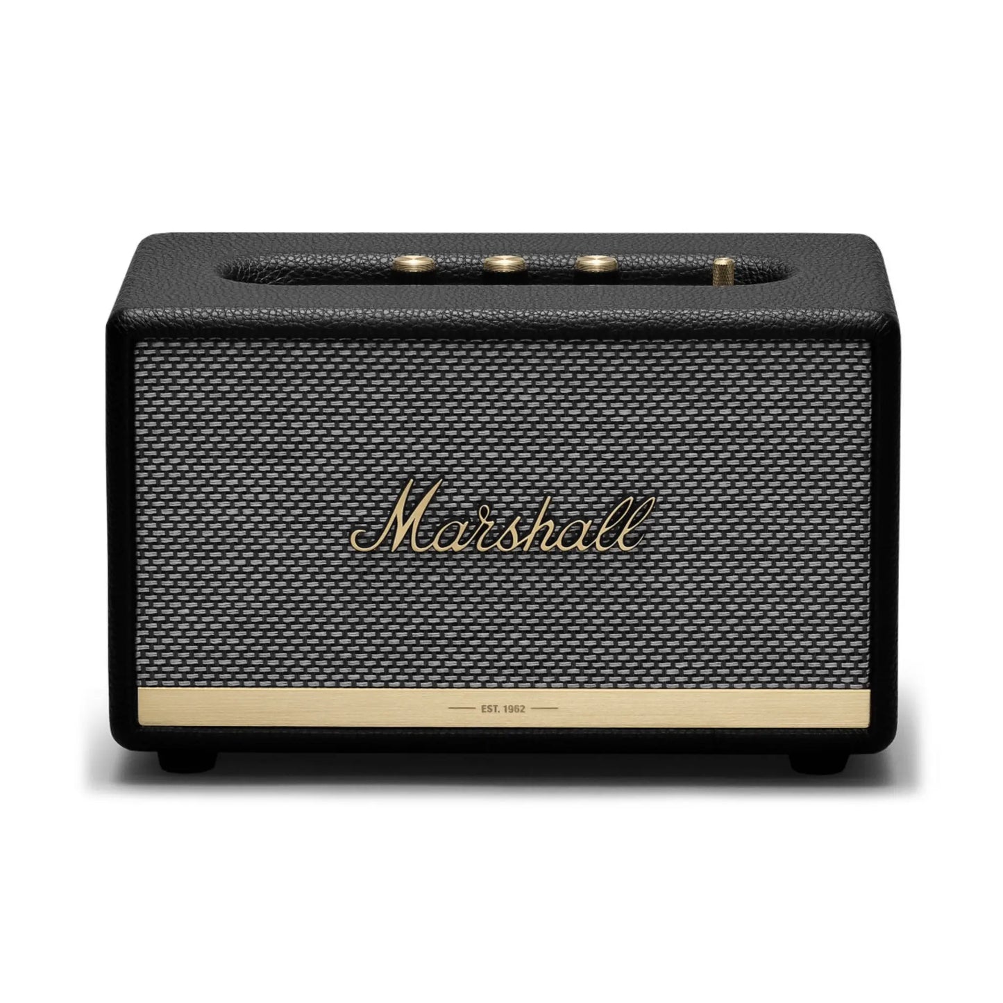 Marshall Action II Schwarz Bluetooth Lautsprecher für kraftvollen Sound und modernes Design.

