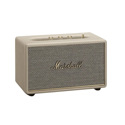 Marshall Acton III Creme Bluetooth Lautsprecher für kraftvollen Sound im kompakten Design.