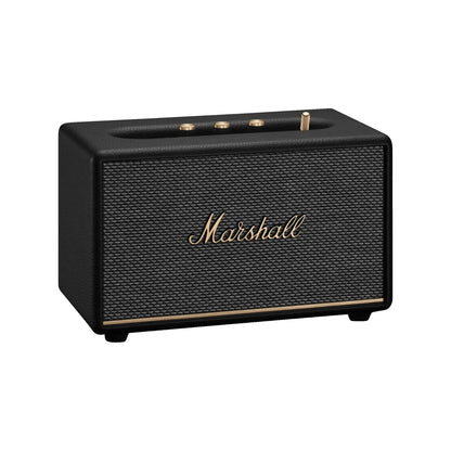 Marshall Acton III Schwarz Bluetooth Lautsprecher für kraftvollen Sound im kompakten Design.
