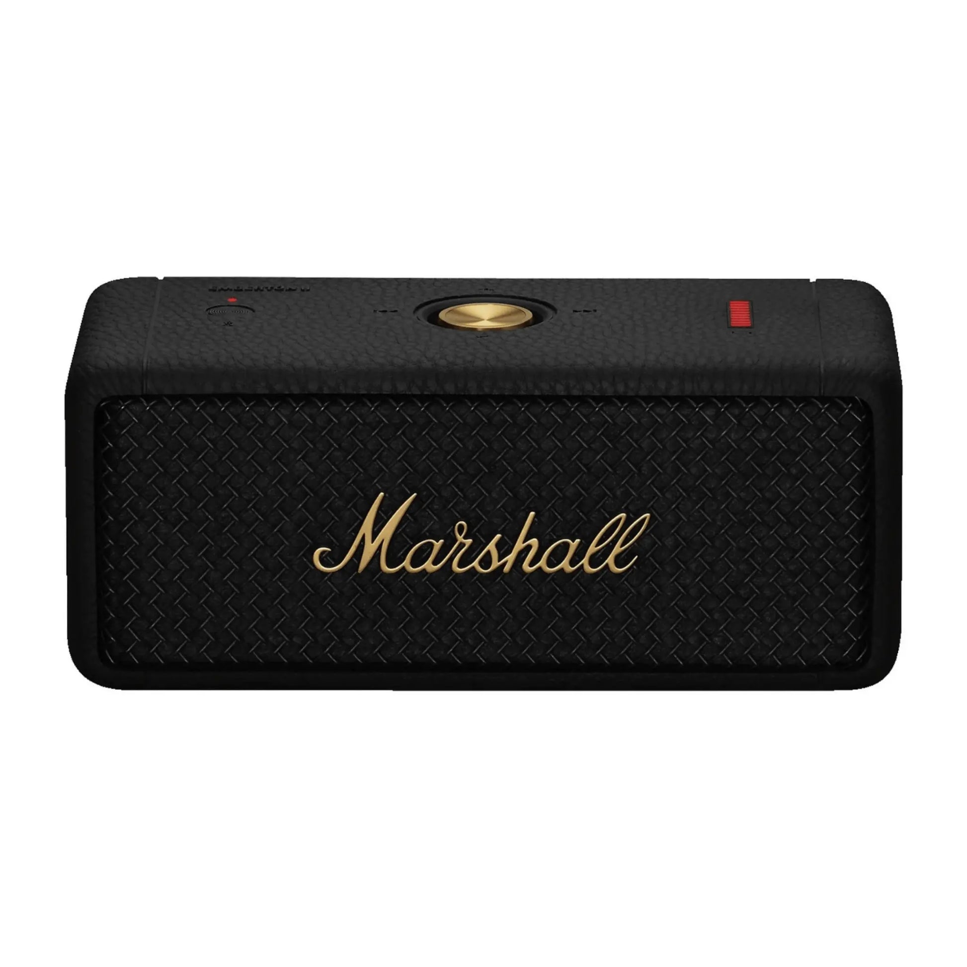 Marshall Emberton II Schwarz Bluetooth Lautsprecher für kräftigen Sound und tragbares Design.