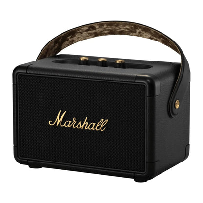 Marshall Kilburn II Schwarz Bluetooth Lautsprecher für kraftvollen Sound und portables Design.