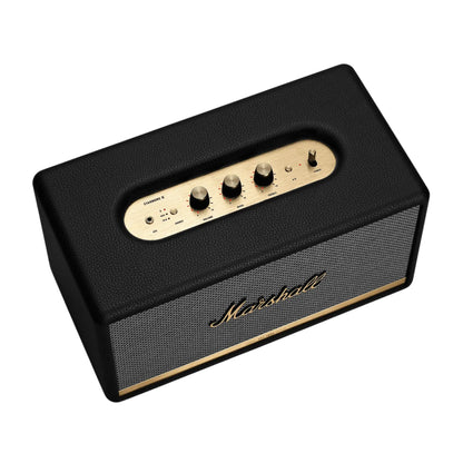 Das Bild zeigt den Marshall Stanmore II Bluetooth Lautsprecher in Schwarz aus der Vogelperspektive.