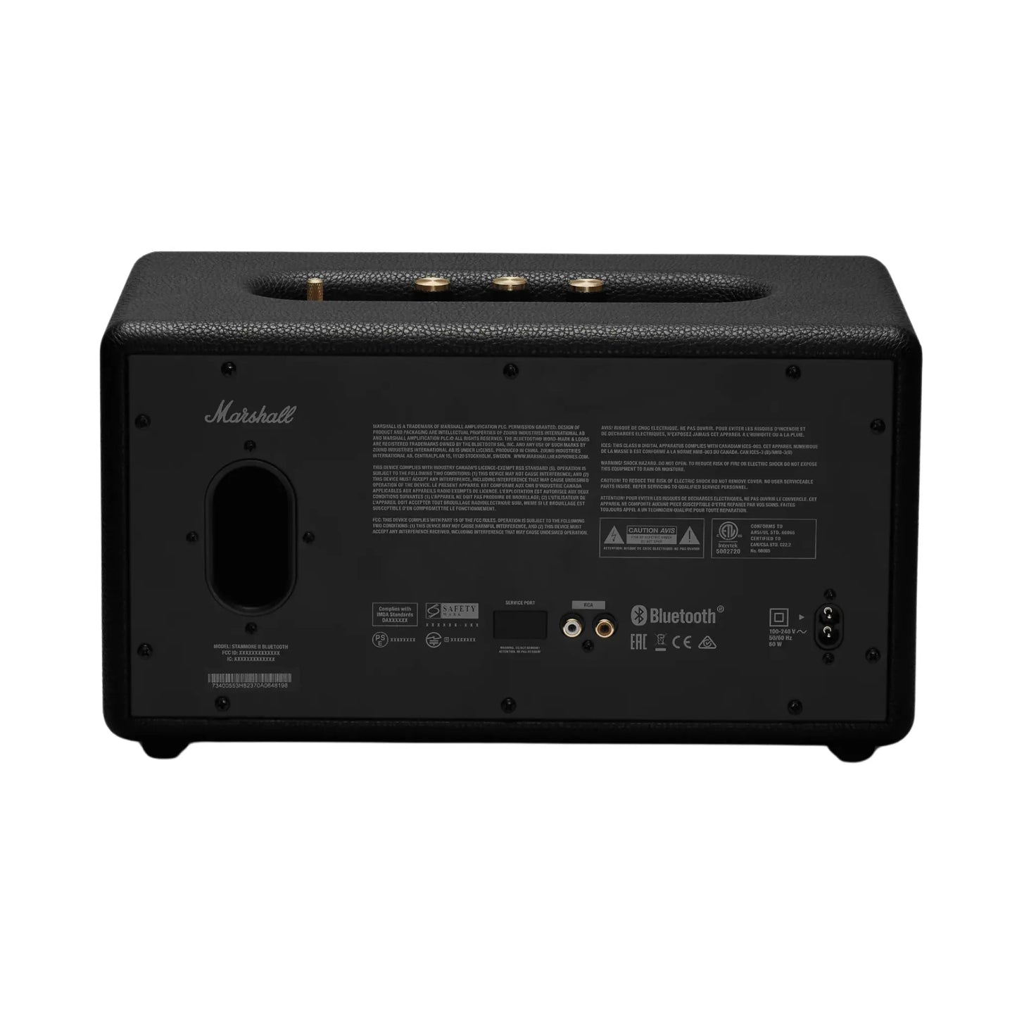 Das Bild zeigt den Marshall Stanmore II Bluetooth Lautsprecher in Schwarz.