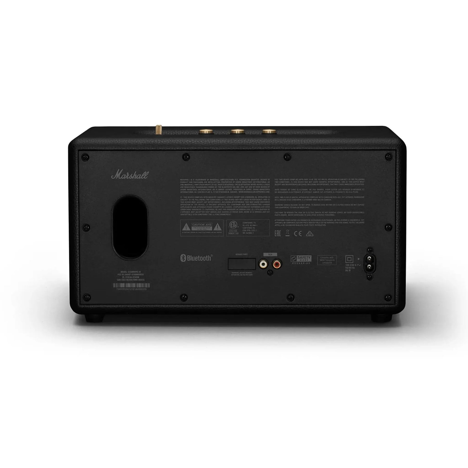 Das Bild zeigt den Marshall Stanmore III Bluetooth Lautsprecher in Schwarz.