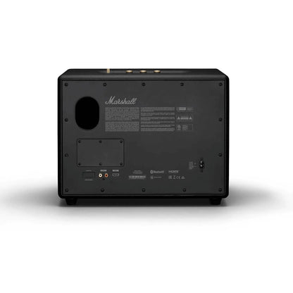 Rückseite Marshall Woburn III Bluetooth Lautsprecher mit Anschlüssen.