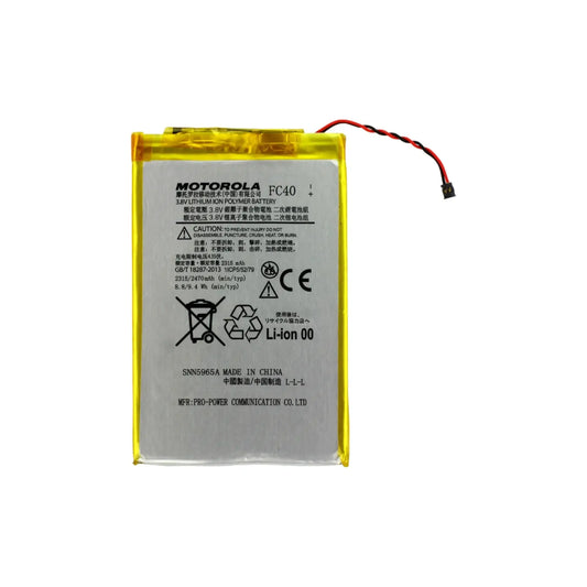 Auf diesem Produktbild wird der Motorola Akku FC40 Li-Ion 3.8 Volt 2470 mAh abgebildet.