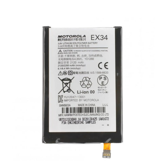 Auf diesem Produktbild wird der Motorola Akku EX34 Li-Ion 3.8 Volt 2120 mAh abgebildet