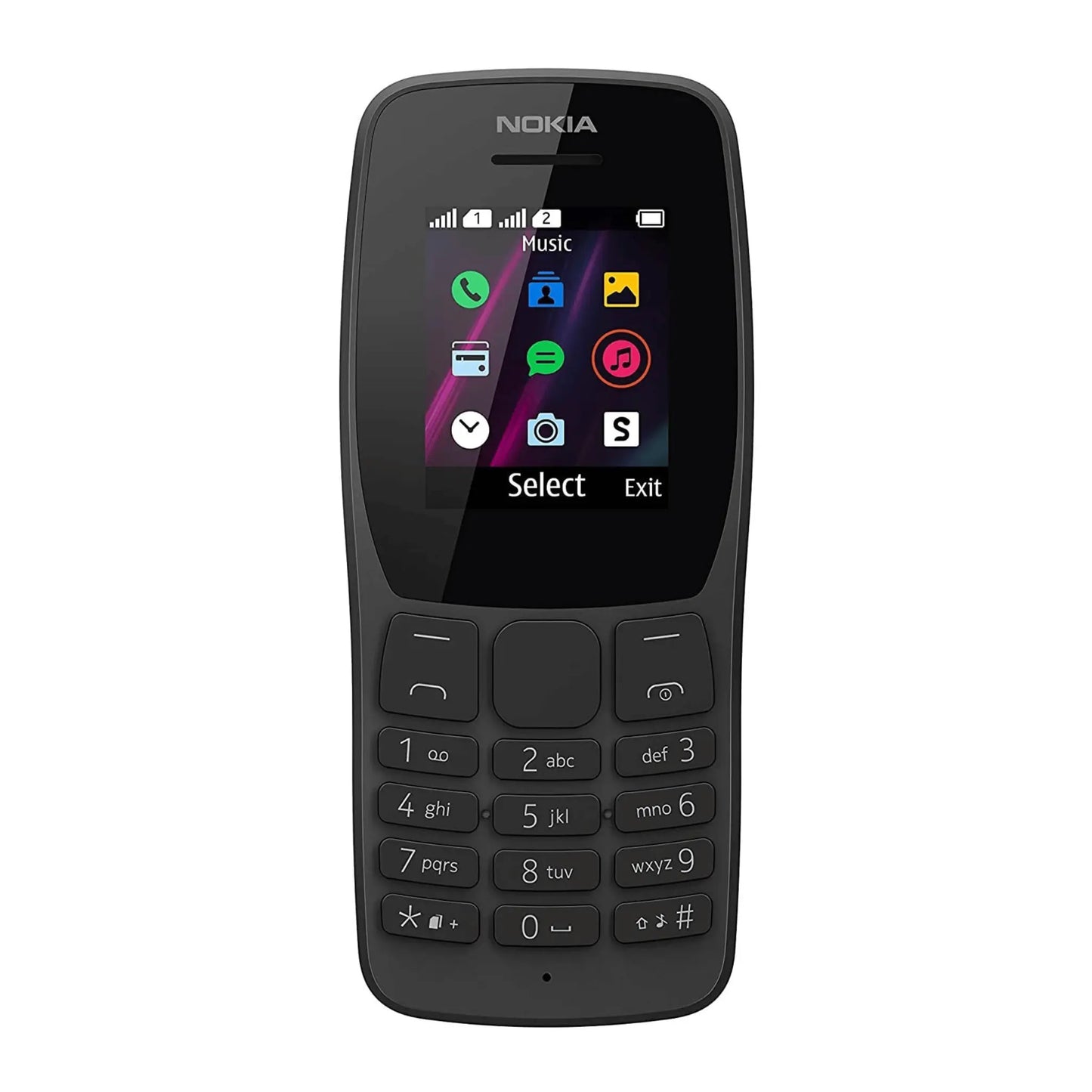 Nokia 110 (2019) Handy für grundlegende Funktionen und lange Akkulaufzeit.
