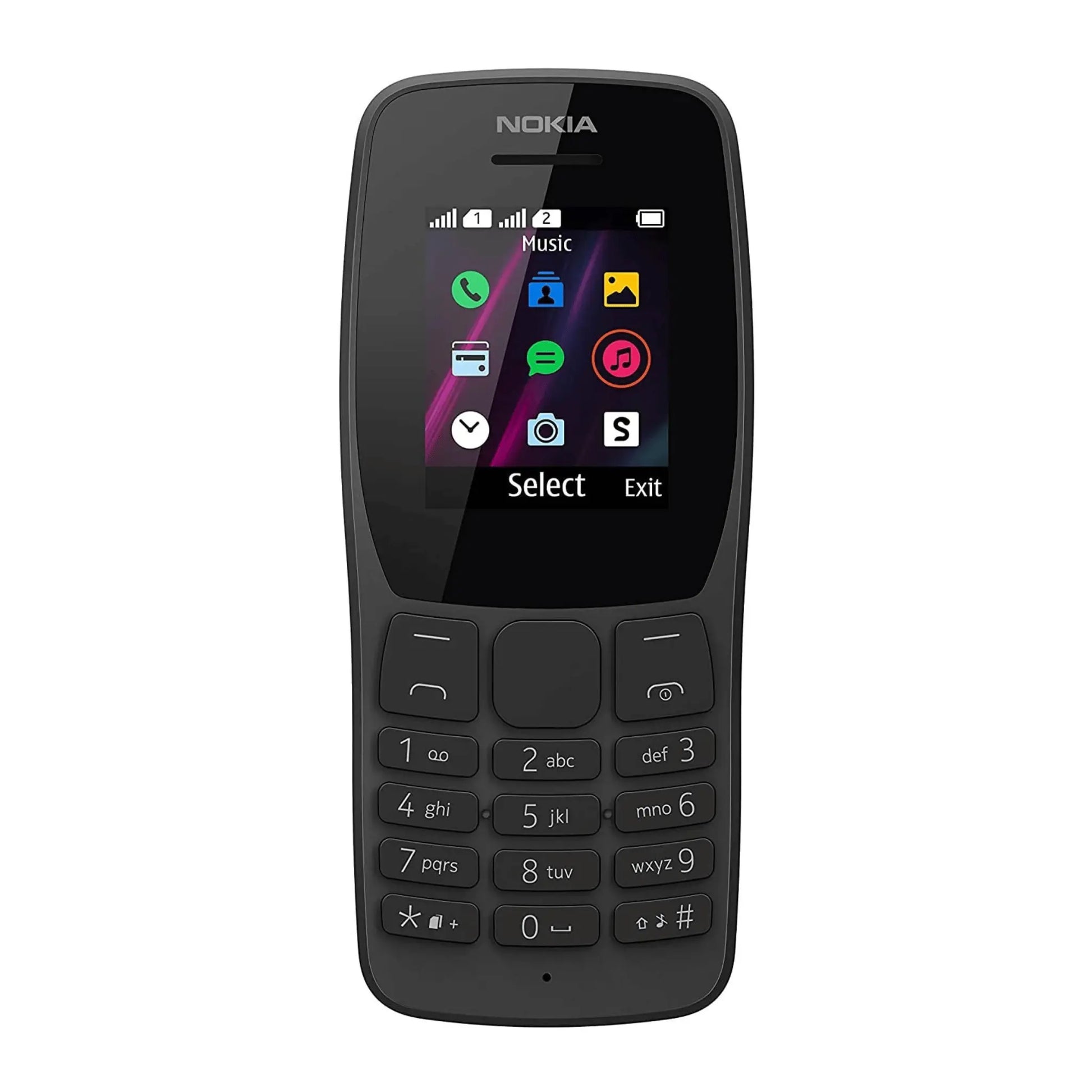 Nokia 110 (2019) Handy für grundlegende Funktionen und lange Akkulaufzeit.
