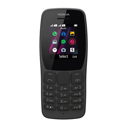Nokia 110 (2019) Handy für grundlegende Funktionen und lange Akkulaufzeit.
