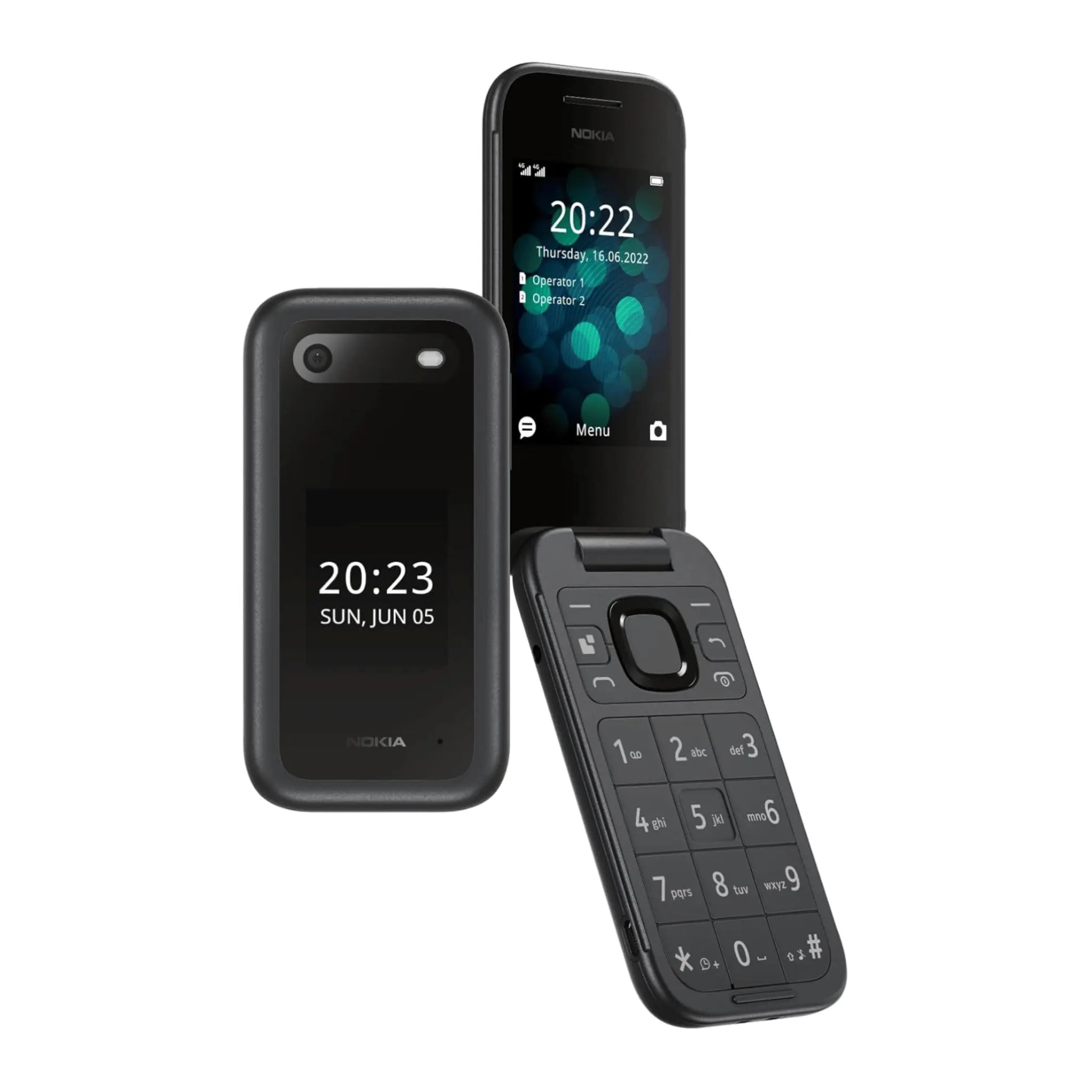 Nokia 2660 Flip Handy in Schwarz.