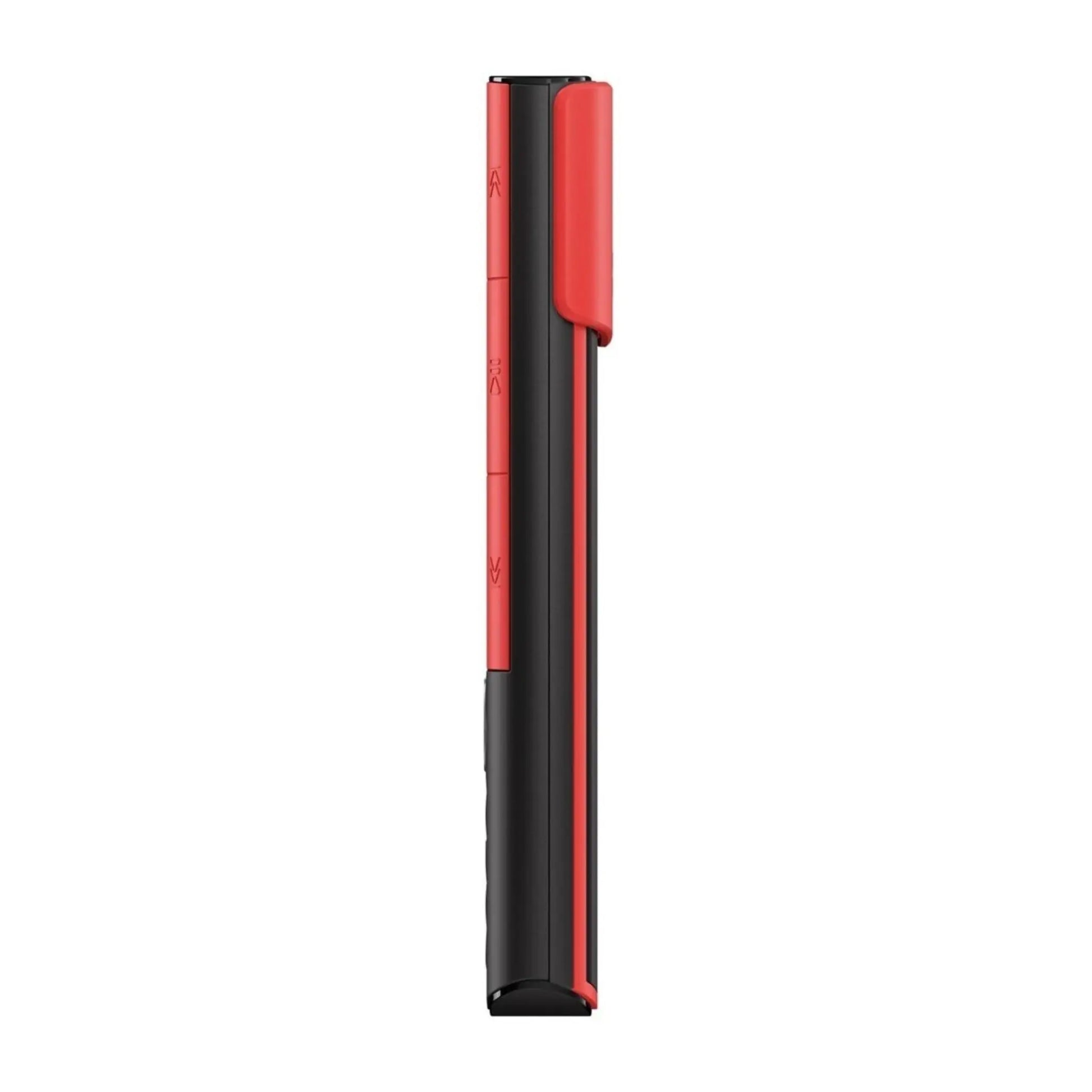 Das Bild zeigt das Nokia 5710 (2022) Handy in Schwarz aus der Seitenansicht.