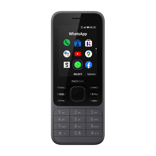 Nokia 6300 4G Handy in Schwarz.