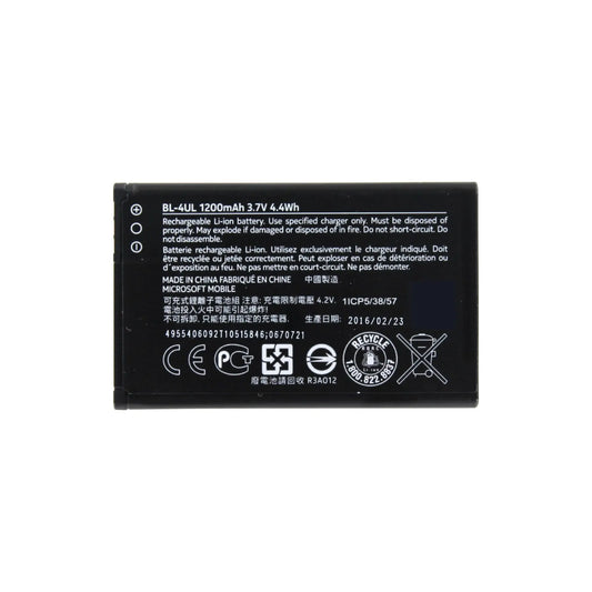 Auf diesem Produktbild wird der Nokia Akku BL-4UL Li-Ion 3.7 Volt 1200 mAh abgebildet.