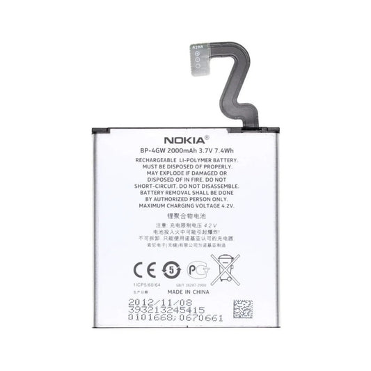 Auf diesem Produktbild wird der Nokia Akku BP-4GW Li-Ion 3.7 Volt 2000 mAh abgebildet.