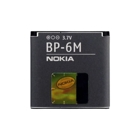 Auf diesem Produktbild wird der Nokia Akku BP-6M Li-Ion-Polymer 3.7 Volt 1100 mAh abgebildet.