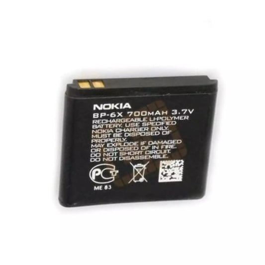 Auf diesem Produktbild wird der Nokia Akku BP-6X Li-Ion 3.7 Volt 700 mAh abgebildet.