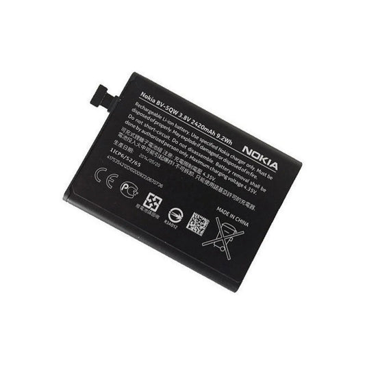 Auf diesem Produktbild wird der Nokia Akku BV-5QW Li-Ion 3.8 Volt 2420 mAh abgebildet.