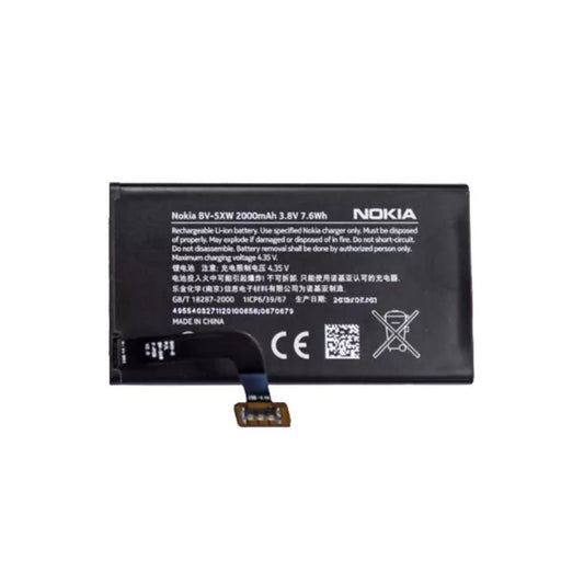 Auf diesem Produktbild wird der Nokia Akku BV-5XW Li-Ion 3.8 Volt 2000 mAh abgebildet.