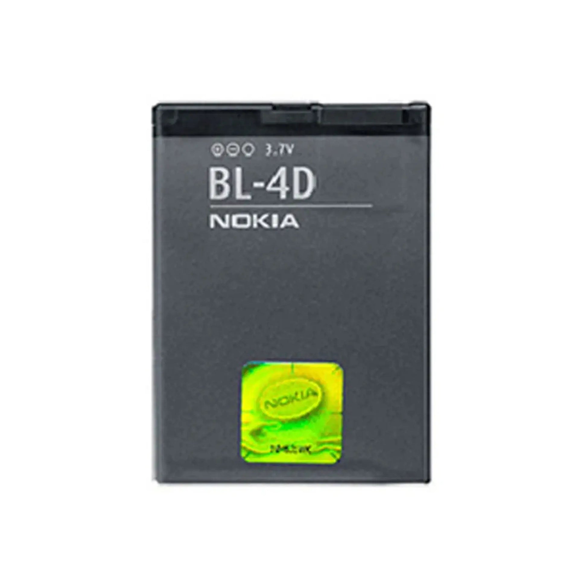 Auf diesem Produktbild wird der Nokia BL-4D Handy-Akku 3.7 Volt 1200 mAh abgebildet.