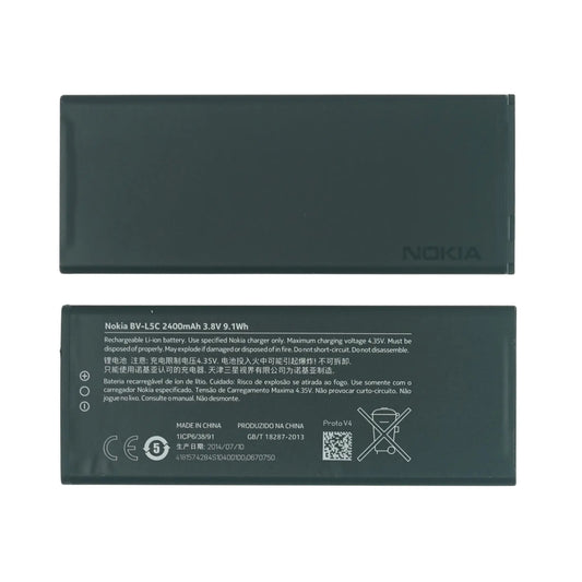 Auf diesem Produktbild wird der Nokia Akku BV-L5C Li-Ion 3.8 Volt 2400 mAh abgebildet