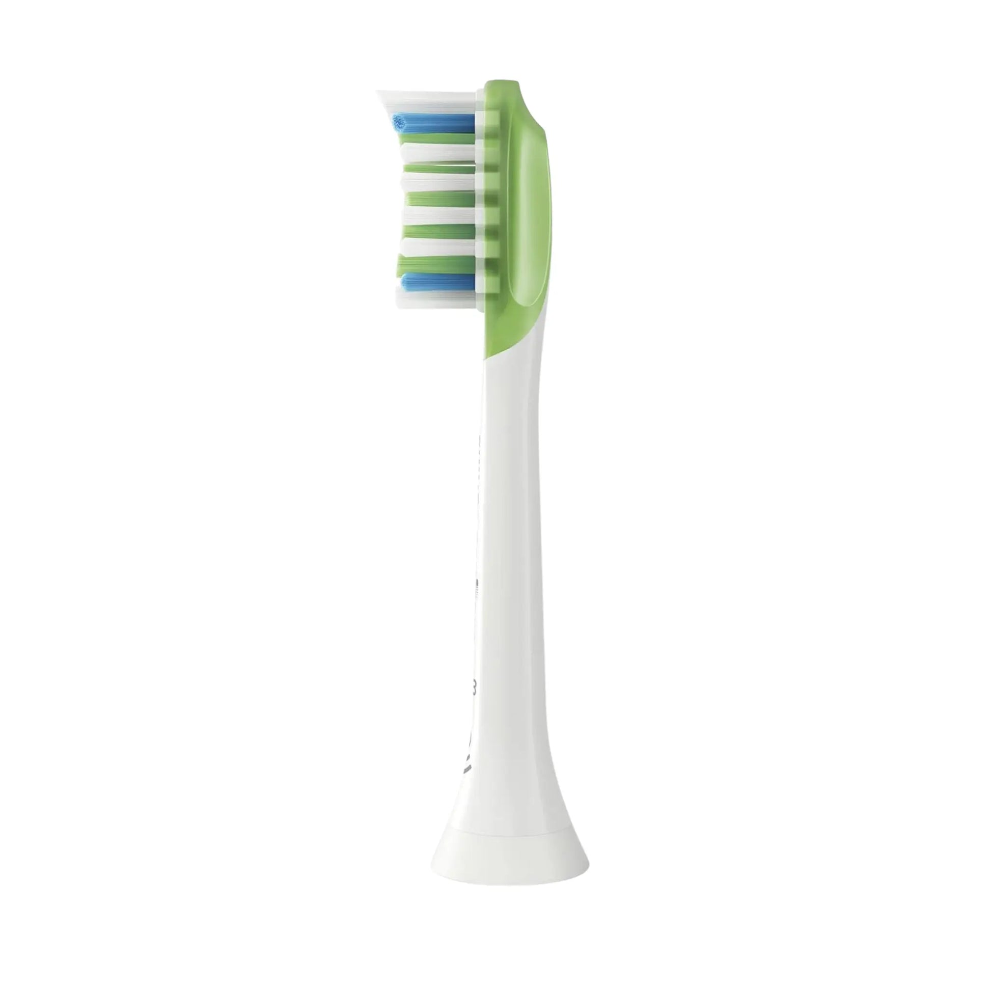 Das Bild zeigt die Philips Sonicare W3 Premium White Aufsteckbürsten in Weiß aus der Seitenansicht.