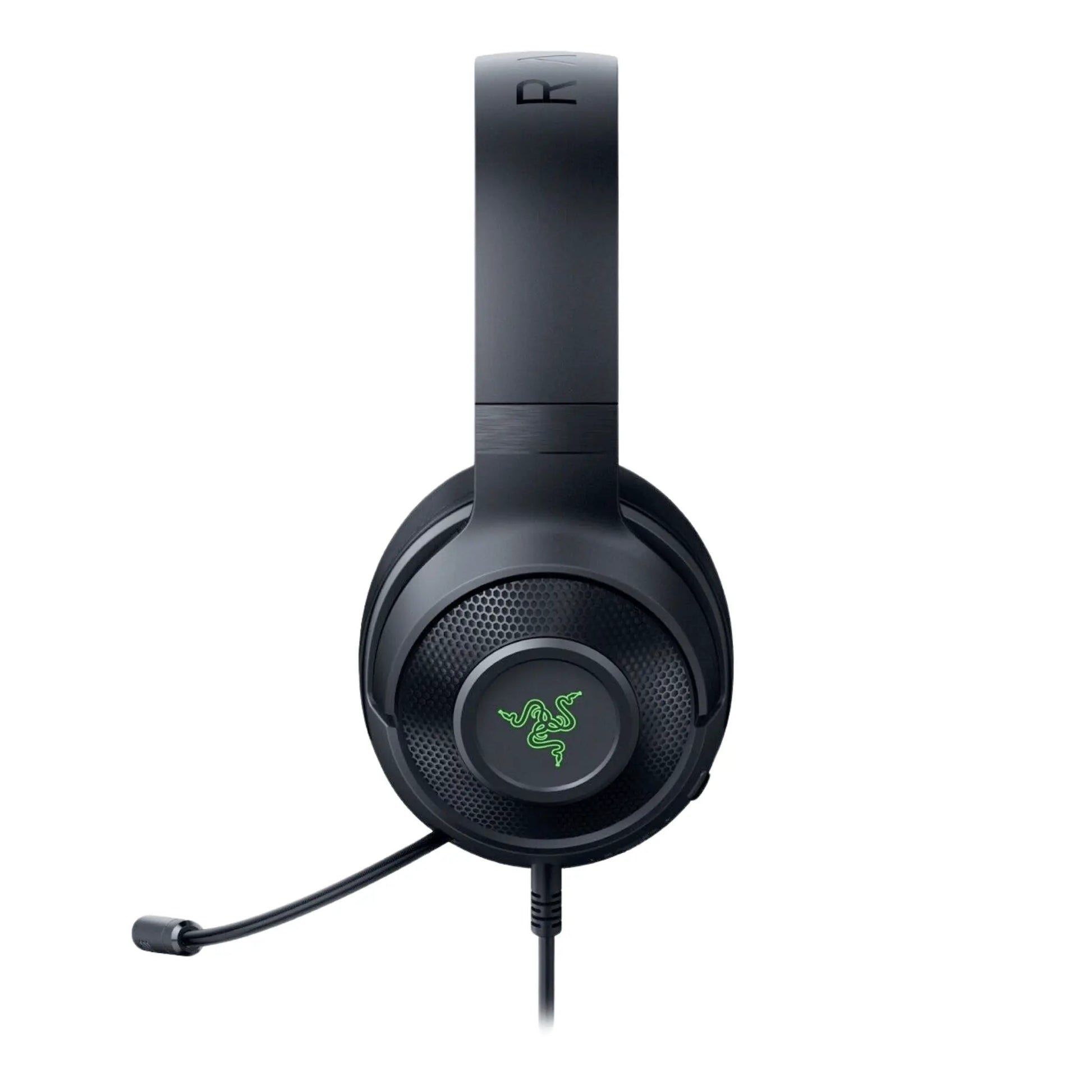 Seitenansicht Razer Kraken X Gaming Headset für leichten Tragekomfort und klaren Sound.