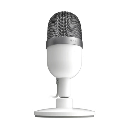 Razer Seiren Mini Plug and Play Tischmikrofon in Weiß.