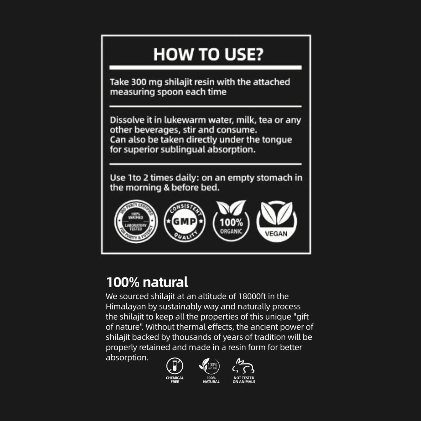 Original Resin Shilajit Himalaya Harz 100 % Rein Vegan Ohne Zusatzstoffe ESFA Laborgeprüft in Deutschland 50g