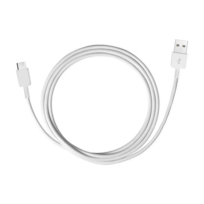 Das Bild zeigt das Samsung EP‑DN930CWE Ladekabel in Weiß aus der Frontansicht.