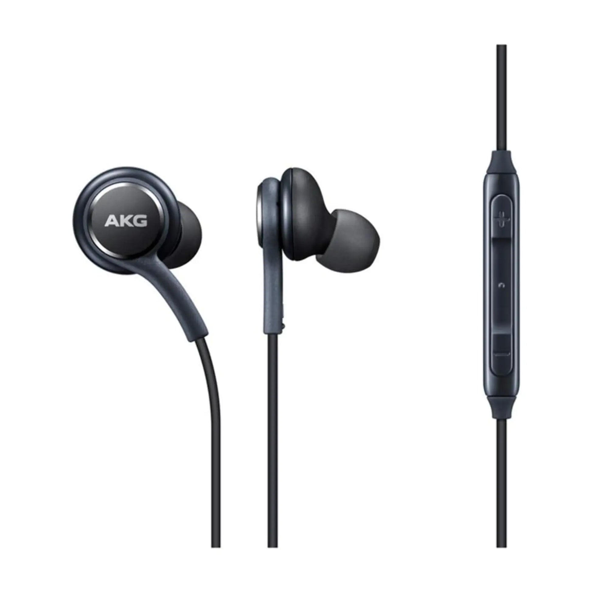 Das Bild zeigt die Samsung AKG EO-IG955 In-Ear-Kopfhörer in Schwarz aus der Schrägansicht.