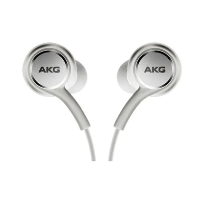 Das Bild zeigt die Samsung AKG EO-IG955 In-Ear-Kopfhörer in Weiß aus der Frontansicht.
