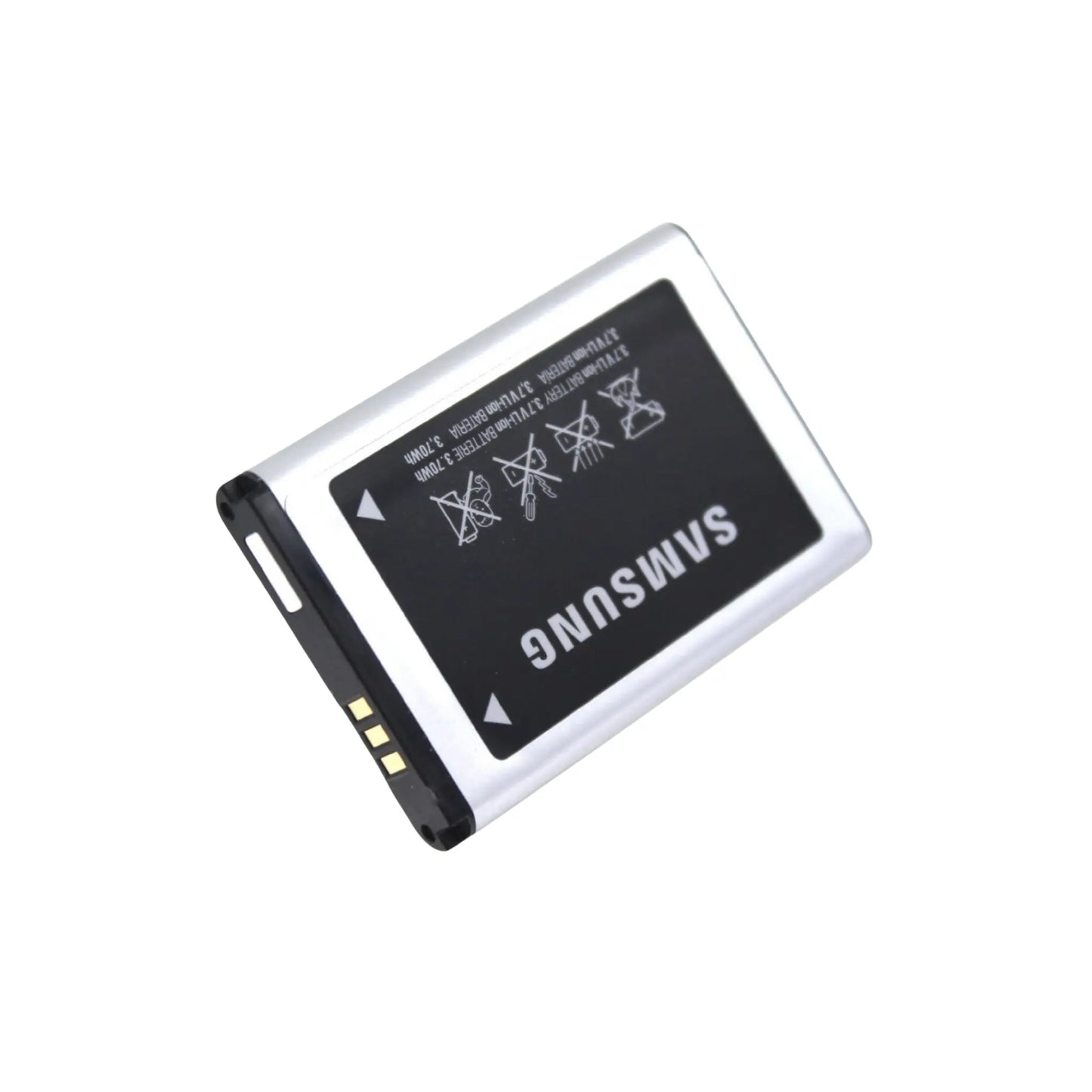 Das Bild zeigt den Samsung Akku AB553446BUCSTD Li-Ion mit 3,7 Volt und 1000 mAh.
