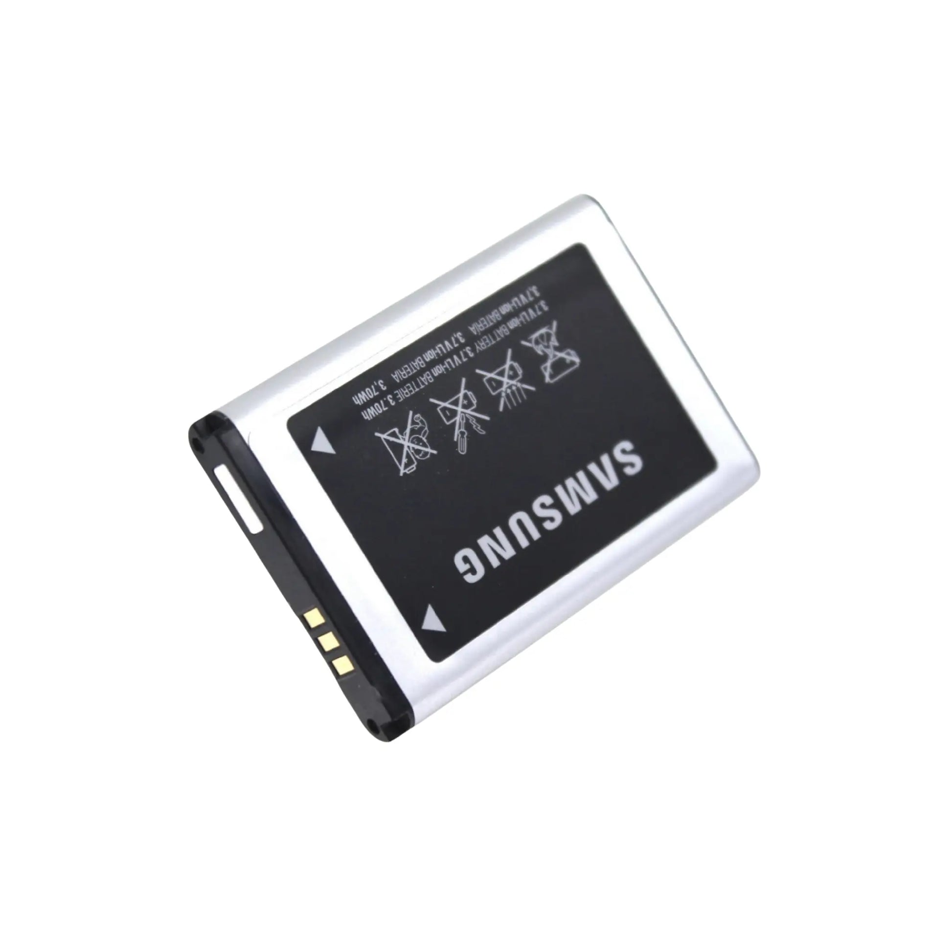 Das Bild zeigt den Samsung Akku AB553446BUCSTD Li-Ion mit 3,7 Volt und 1000 mAh.