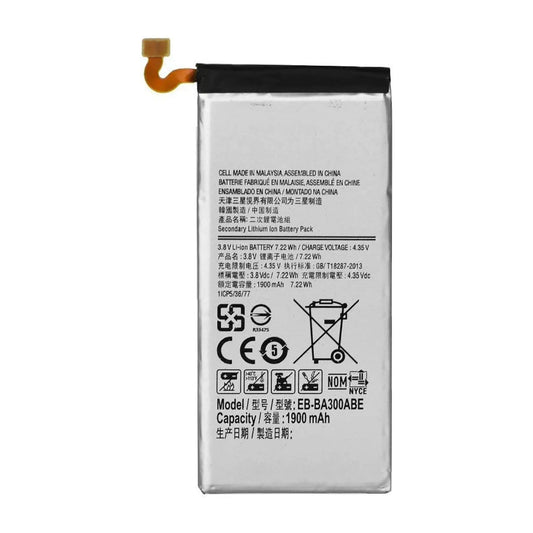 Auf diesem Produktbild wird der Samsung Akku EB-BA300ABE Li-ion 3.85 Volt 1900 mAh abgebildet.