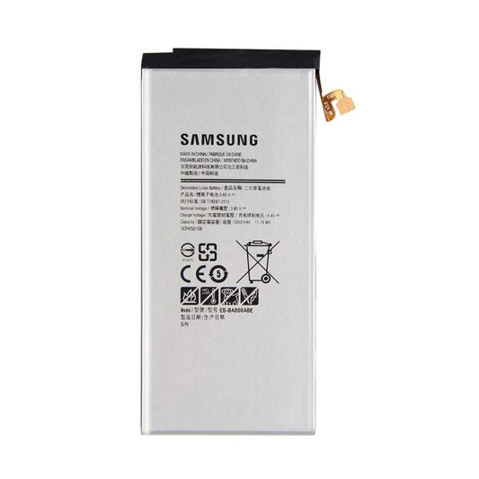 Auf diesem Produktbild wird der Samsung Akku EB-BA800ABE Li-Ion 3.8 Volt 3050 mAh abgebildet.