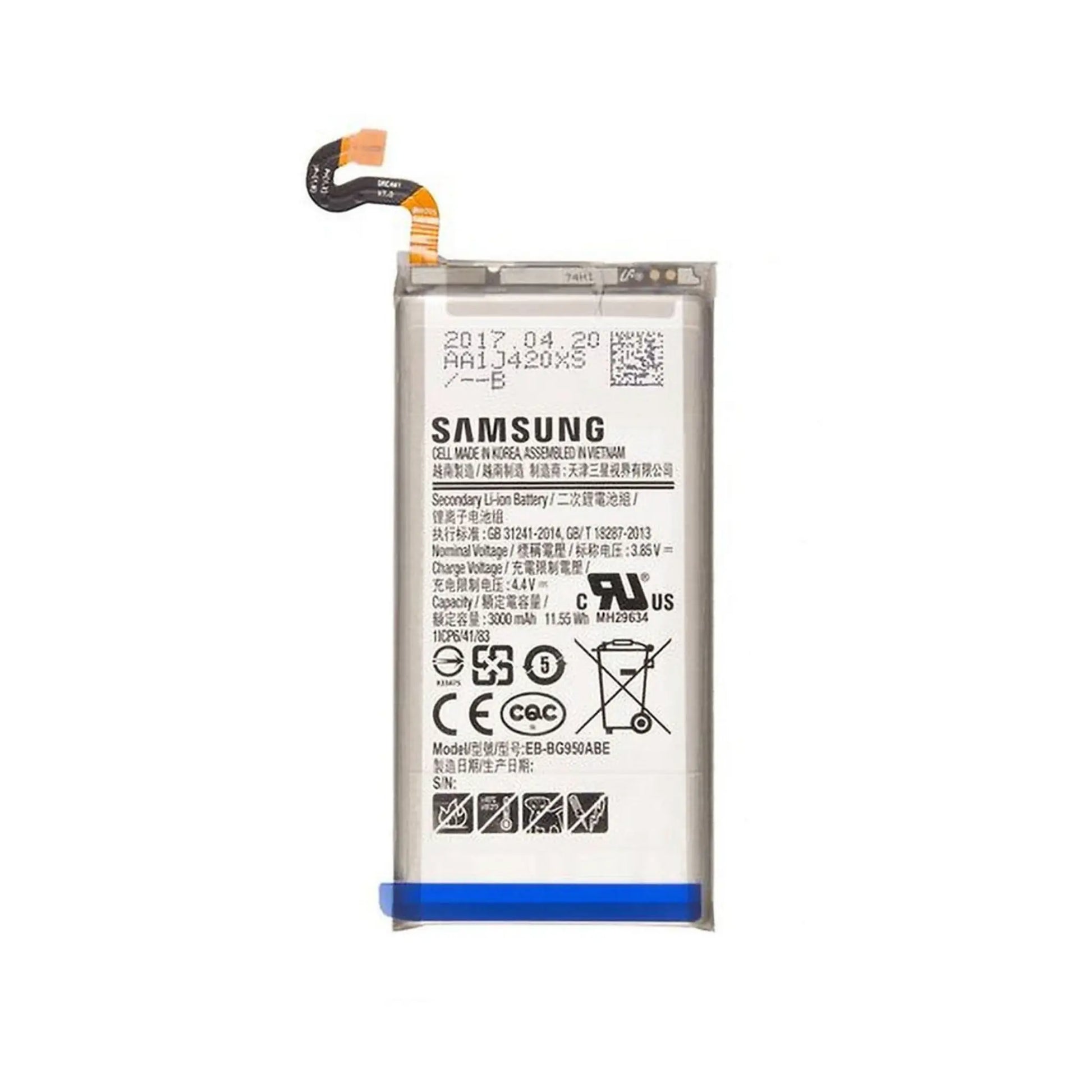 Auf diesem Produktbild wird der Samsung Akku EB-BG950ABE Li-Ion 3.85 Volt 3000 mAh abgebildet.