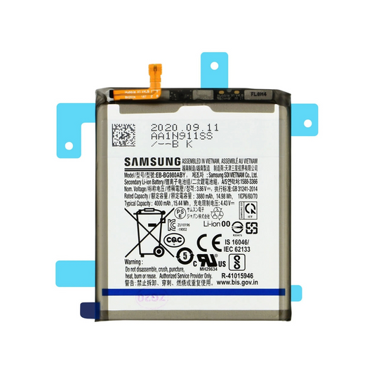 Auf diesem Produktbild wird der Samsung Akku EB-BG980ABY Li-Ion 3.86 Volt 4000 mAh abgebildet.