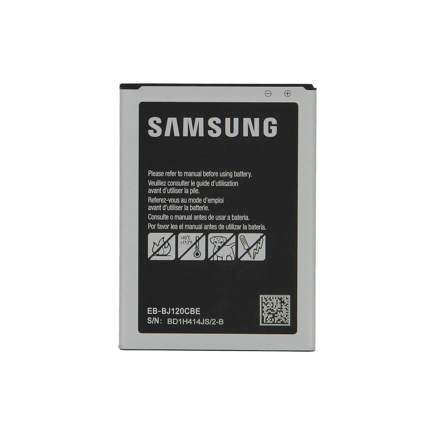 Auf diesem Produktbild wird der Samsung Akku EB-BJ120 Li-Ion 3.85 Volt 2050 mAh abgebildet.