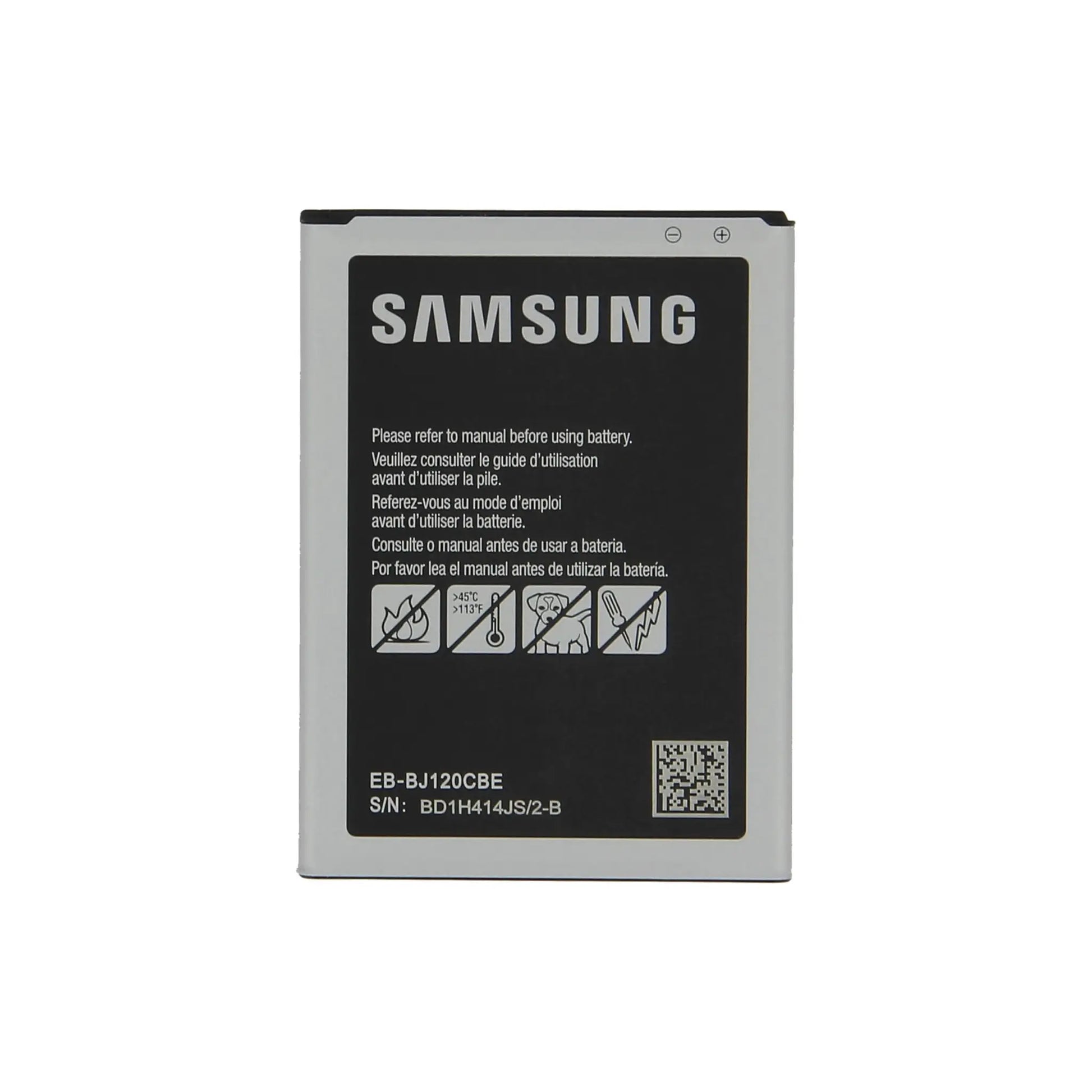 Auf diesem Produktbild wird der Samsung Akku EB-BJ120 Li-Ion 3.85 Volt 2050 mAh abgebildet.