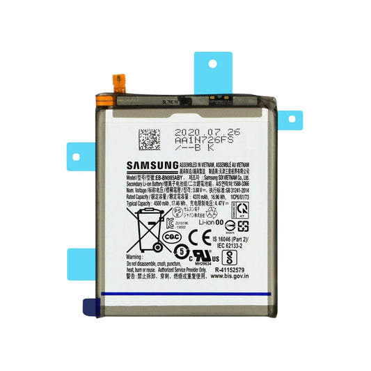 Auf diesem Produktbild wird der Samsung Akku EB-BN985ABY Li-Ion 3.88 Volt 4500 mAh abgebildet.