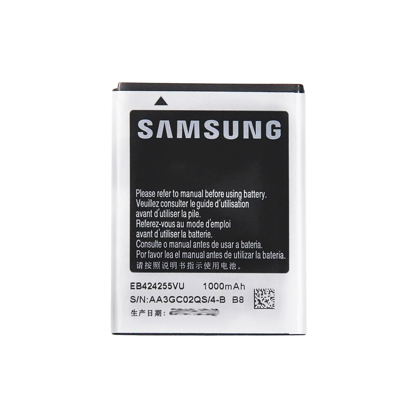 Auf diesem Produktbild wird der Samsung Akku EB424255VU Li-Ion 3.7 Volt 1000 mAh abgebildet.