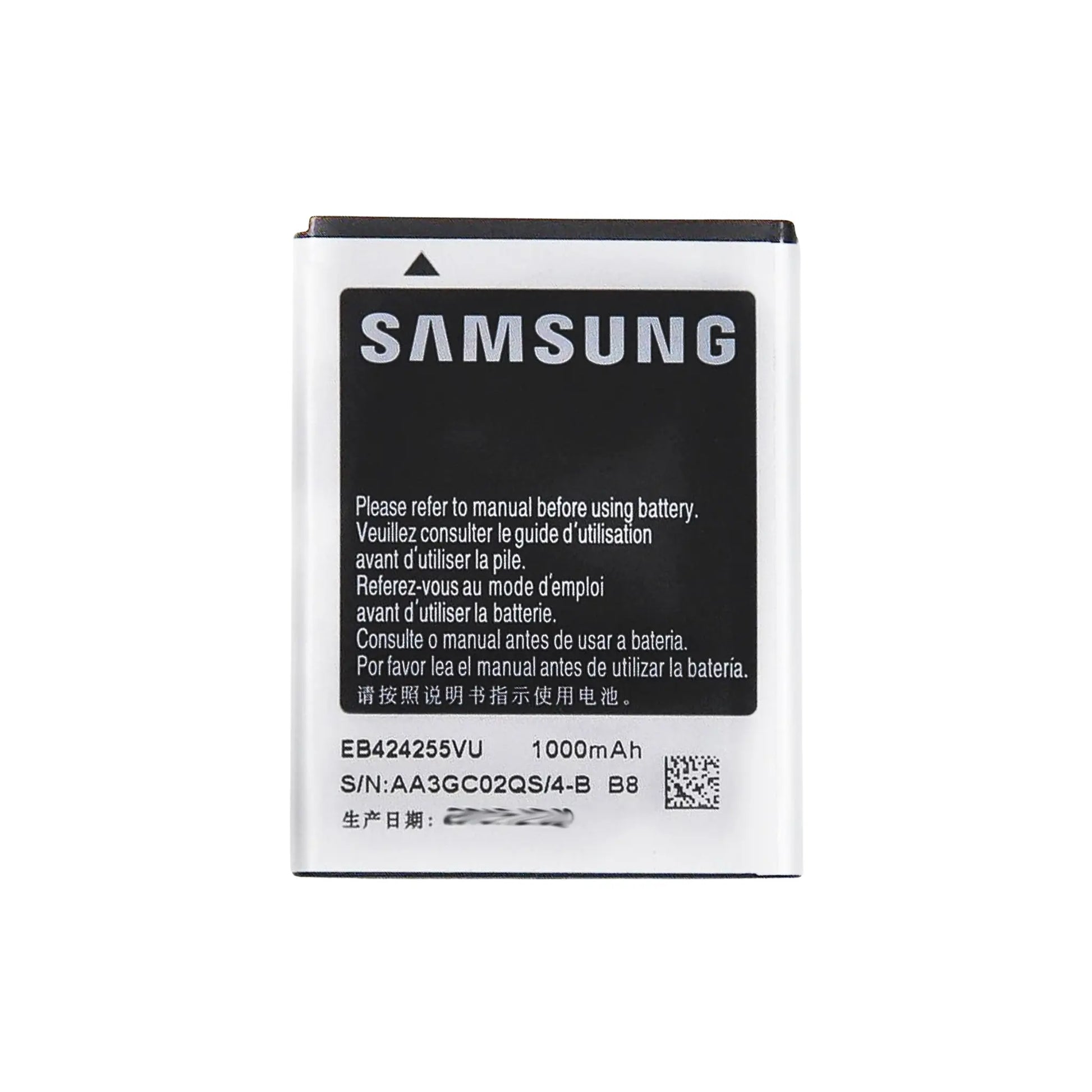 Auf diesem Produktbild wird der Samsung Akku EB424255VU Li-Ion 3.7 Volt 1000 mAh abgebildet.