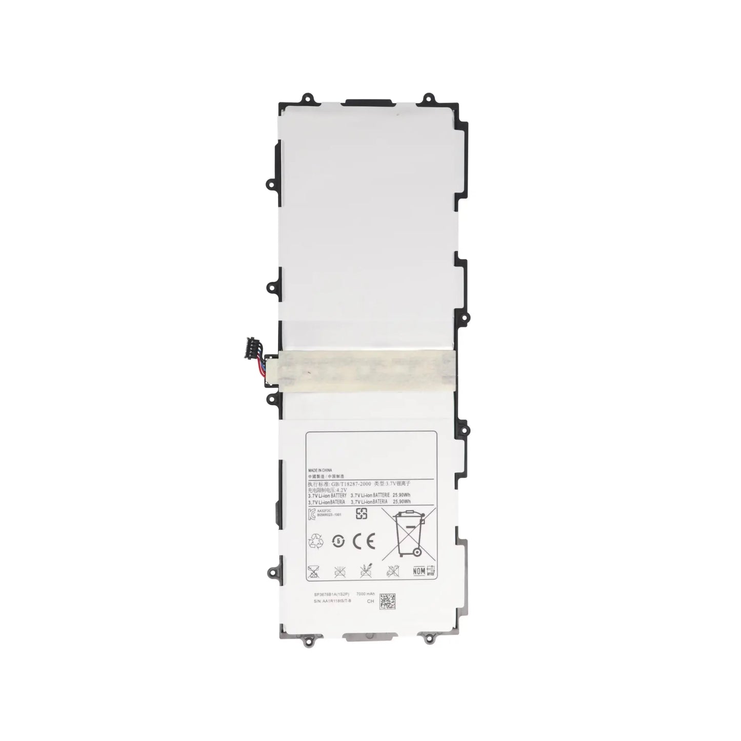 Auf diesem Produktbild wird der Samsung Akku SP3676B1A Li-Ion 3.7 Volt 7000 mAh abgebildet.