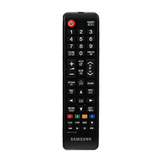 Das Bild zeigt die Samsung BN59-01268D Fernbedienung aus der Frontansicht.