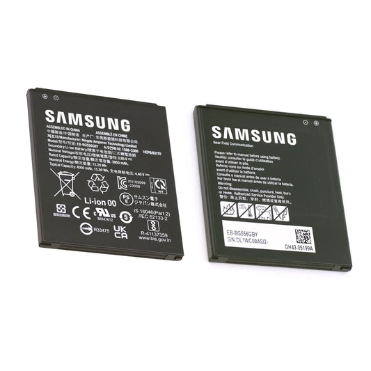 Das Bild zeigt den Samsung Akku EB-BG556GBY Li-Ion mit 3.85 Volt und 4050 mAh.