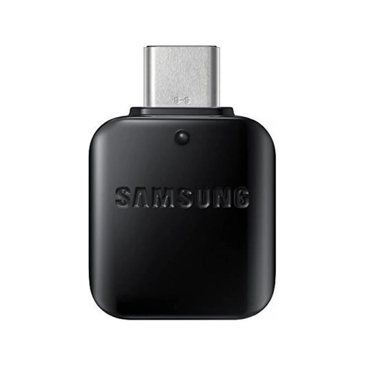 Das Bild zeigt den Samsung EE-UN930 Adapter in Schwarz – USB-C auf USB-A Adapter für schnelle Datenübertragung und Ladefunktion. 