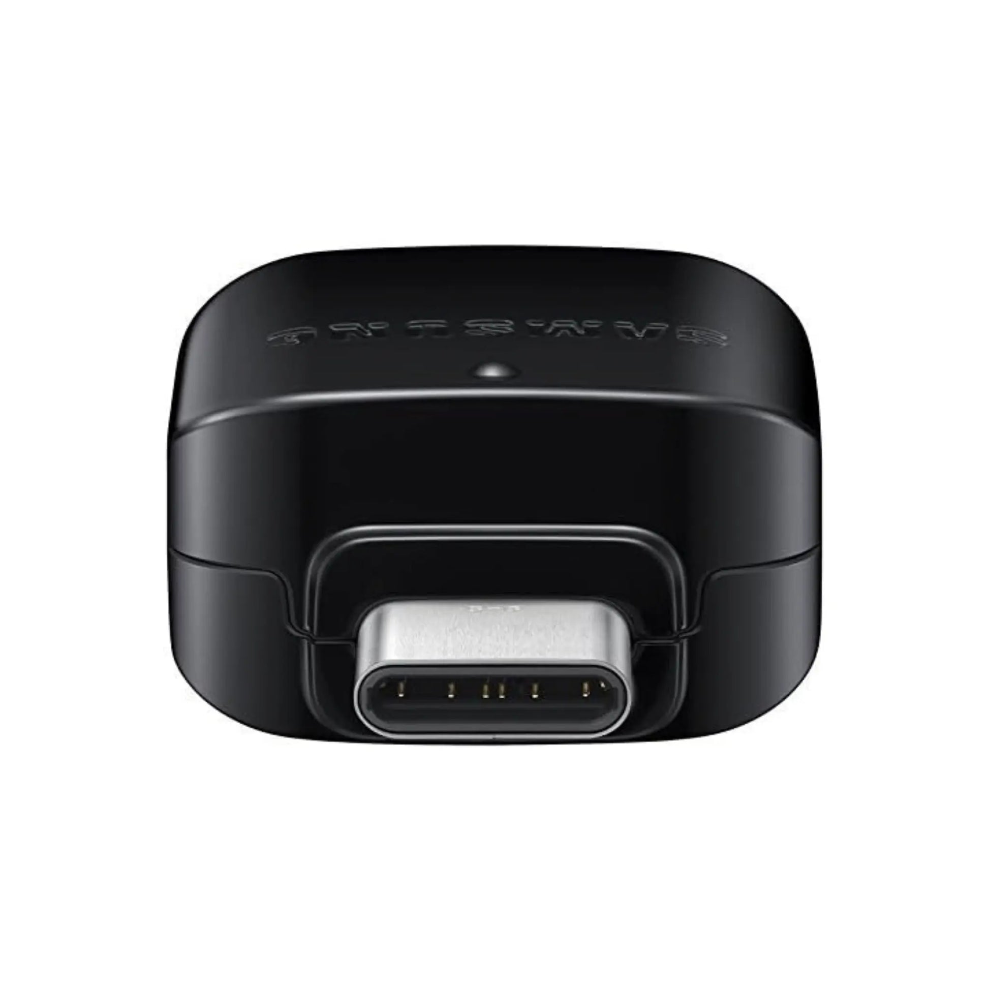 Das Bild zeigt den Samsung EE-UN930 Adapter in Schwarz – USB-C auf USB-A Adapter für schnelle Datenübertragung und Ladefunktion. In der Ansicht ist die USB-C Verbindung sichtbar.