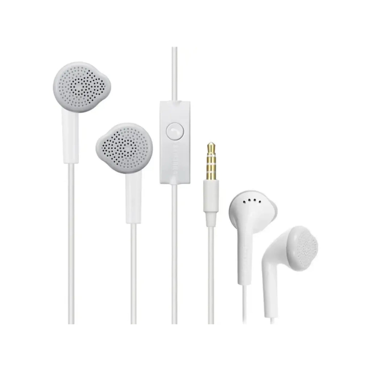 Das Bild zeigt die Samsung EHS61 In‑Ear-Kopfhörer in Weiß.