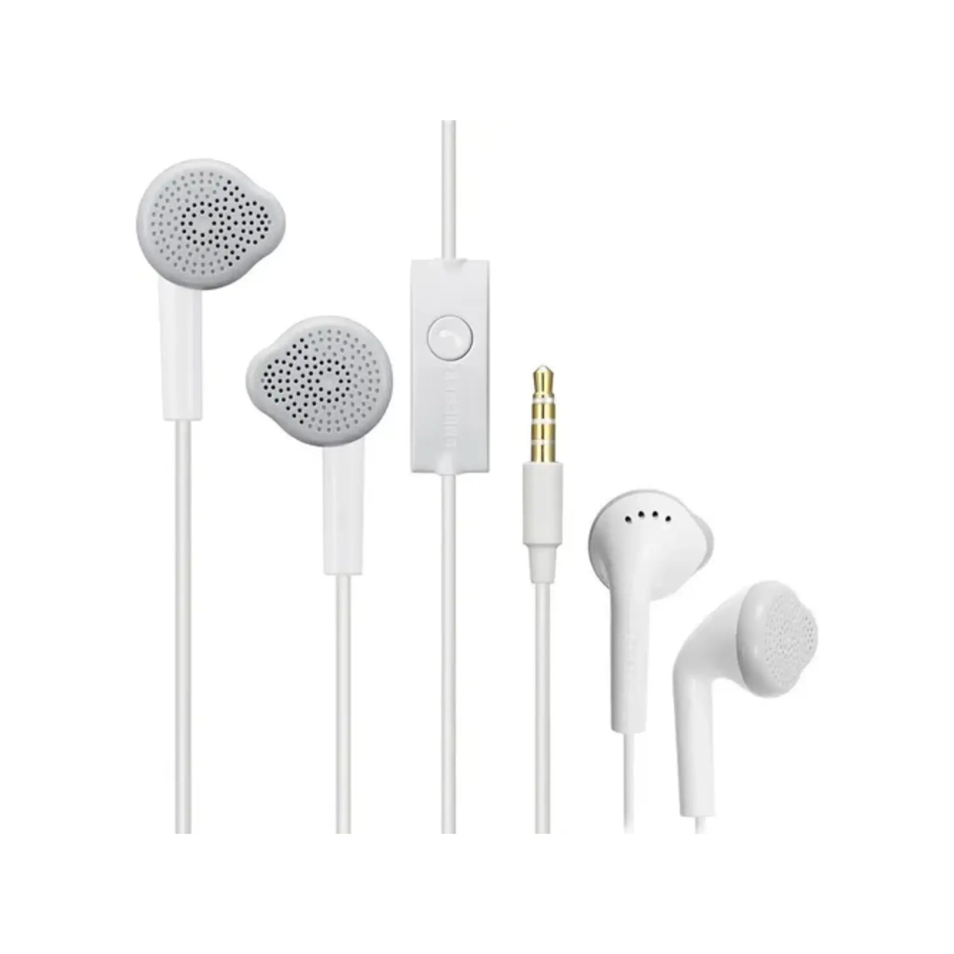 Das Bild zeigt die Samsung EHS61 In‑Ear-Kopfhörer in Weiß.